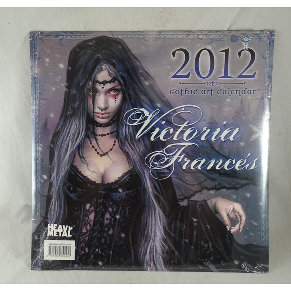 2012 Victoria Frances Heavy Metal Gothic Art Calendar New Sealed - Picture 1 of 7